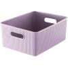 imageSuperio Ribbed Collection  Decorative Plastic Open Home Storage Bins Organizer Baskets XLarge Lilac Purple 1 Pack Container Boxes for Organizing Closet Shelves Drawer Shelf 22 Liter23 QuartBin  Large 15 Liter