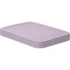imageSuperio Ribbed Collection  Decorative Plastic Open Home Storage Bins Organizer Baskets XLarge Lilac Purple 1 Pack Container Boxes for Organizing Closet Shelves Drawer Shelf 22 Liter23 QuartLid  Medium 5 Liter