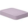 imageSuperio Ribbed Collection  Decorative Plastic Open Home Storage Bins Organizer Baskets XLarge Lilac Purple 1 Pack Container Boxes for Organizing Closet Shelves Drawer Shelf 22 Liter23 QuartLid  Medium 5 Liter