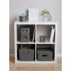 imageSuperio Ribbed Collection Lid for Decorative Plastic Open Home Storage Bins Organizer Baskets Medium Grey  for Organizing Closet Shelves Drawer Shelf 5 LiterBin  Large 15 Liter