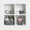imageSuperio Ribbed Collection Lid for Decorative Plastic Open Home Storage Bins Organizer Baskets Medium Grey  for Organizing Closet Shelves Drawer Shelf 5 LiterBin  Large 15 Liter