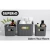 imageSuperio Ribbed Collection Lid for Decorative Plastic Open Home Storage Bins Organizer Baskets Medium Grey  for Organizing Closet Shelves Drawer Shelf 5 LiterBin  Small 15 Liter