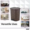 imageSuperio Step On Trash Can Beige 6 LiterBrown2 Pack
