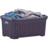 imageSuperio Laundry Basket knit Style Storage Hamper Basket with Cutout Handles 40 Liter White Easy Storage Dirty Clothes in Laundry Room Bathroom or BedroomPurple