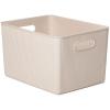 imageSuperio Ribbed Collection  Decorative Plastic Open Home Storage Bins Organizer Baskets Large Brown 2 Pack Container Boxes for Organizing Closet Shelves Drawer Shelf 15 Liter16 QuartEco