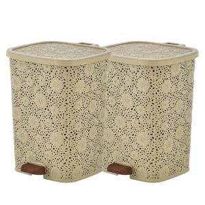 imageSuperio Step On Trash Can Beige 6 LiterBeige2 Pack