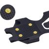 imageSnow Ice Cleats Snow Grips Shoe and Boot Cleats Easy SlipOn Grip Rubber 6 AntiSlip Studs Protection Hike or Walk Traction Cleat Rubber Spikes Ice Snow Mud Teeth Cleats by SuperioBlack