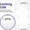 imageSuperio 44 Qt Clear Plastic Storage Bin with Lid and Wheels NonToxic BPA Free Odor Free Organizer Storage Box Stackable Plastic Tote for Home Garage Closet85 Quart