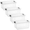 imageSuperio Clear Storage Boxes with Lids 875 Quart Plastic Container Bins for Organizing Stackable Crates BPA Free Non Toxic Odor Free Organizers for Home Office School and Dorm 2 Pack11 Quart
