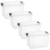 imageSuperio Clear Storage Boxes with Lids 875 Quart Plastic Container Bins for Organizing Stackable Crates BPA Free Non Toxic Odor Free Organizers for Home Office School and Dorm 2 Pack25 Qt