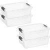 imageSuperio Clear Storage Boxes with Lids 875 Quart Plastic Container Bins for Organizing Stackable Crates BPA Free Non Toxic Odor Free Organizers for Home Office School and Dorm 2 Pack105 Qt