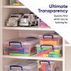 imageSuperio Clear Storage Boxes with Lids 875 Quart Plastic Container Bins for Organizing Stackable Crates BPA Free Non Toxic Odor Free Organizers for Home Office School and Dorm 2 Pack22 Qt