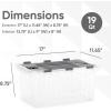 imageSuperio Clear Storage Boxes with Lids 875 Quart Plastic Container Bins for Organizing Stackable Crates BPA Free Non Toxic Odor Free Organizers for Home Office School and Dorm 2 Pack17x1165x875