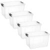 imageSuperio Clear Storage Boxes with Lids 875 Quart Plastic Container Bins for Organizing Stackable Crates BPA Free Non Toxic Odor Free Organizers for Home Office School and Dorm 2 Pack20 Qt