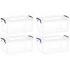 imageSuperio Clear Storage Boxes with Lids 875 Quart Plastic Container Bins for Organizing Stackable Crates BPA Free Non Toxic Odor Free Organizers for Home Office School and Dorm 2 Pack285 QT