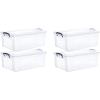 imageSuperio Clear Storage Boxes with Lids 875 Quart Plastic Container Bins for Organizing Stackable Crates BPA Free Non Toxic Odor Free Organizers for Home Office School and Dorm 2 Pack22 Qt