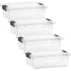 imageSuperio Clear Storage Boxes with Lids 875 Quart Plastic Container Bins for Organizing Stackable Crates BPA Free Non Toxic Odor Free Organizers for Home Office School and Dorm 2 Pack25 Quart