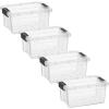 imageSuperio Clear Storage Boxes with Lids 875 Quart Plastic Container Bins for Organizing Stackable Crates BPA Free Non Toxic Odor Free Organizers for Home Office School and Dorm 2 Pack185 Qt