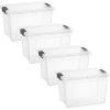 imageSuperio Clear Storage Boxes with Lids 875 Quart Plastic Container Bins for Organizing Stackable Crates BPA Free Non Toxic Odor Free Organizers for Home Office School and Dorm 2 Pack875 Quart