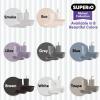 imageSuperio Ribbed Collection  Decorative Plastic Bathroom Accessories Set White Smoke Set of 4 Soap Dish Liquid Dispenser Toothbrush Holder Cup Vanity Organizer Tray  Bathroom Decor GiftLilac