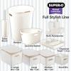 imageSuperio Ribbed Collection  Decorative Plastic Bathroom Accessories Set White Smoke Set of 4 Soap Dish Liquid Dispenser Toothbrush Holder Cup Vanity Organizer Tray  Bathroom Decor GiftWhite Smoke