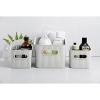 imageSuperio Ribbed Collection  Decorative Plastic Open Home Storage Bins Organizer Baskets White Set of 3 1 Medium 2 Small  Container Boxes for Organizing Closet Shelves Drawer ShelfWhite
