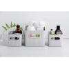 imageSuperio Ribbed Collection  Decorative Plastic Open Home Storage Bins Organizer Baskets White Set of 3 1 Medium 2 Small  Container Boxes for Organizing Closet Shelves Drawer ShelfWhite Smoke