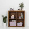 imageSuperio Ribbed Collection  Decorative Plastic Open Home Storage Bins Organizer Baskets White Set of 3 1 Medium 2 Small  Container Boxes for Organizing Closet Shelves Drawer ShelfLilac