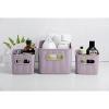 imageSuperio Ribbed Collection  Decorative Plastic Open Home Storage Bins Organizer Baskets White Set of 3 1 Medium 2 Small  Container Boxes for Organizing Closet Shelves Drawer ShelfLilac