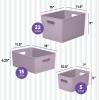 imageSuperio Ribbed Collection  Decorative Plastic Open Home Storage Bins Organizer Baskets White Set of 3 1 Medium 2 Small  Container Boxes for Organizing Closet Shelves Drawer ShelfLilac