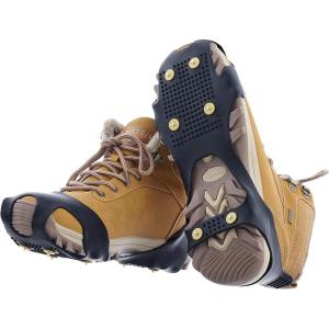 imageSuperio Snow Ice Cleats Snow Grips Shoe and Boot Cleats Easy SlipOn Grip Rubber 6 AntiSlip Studs Protection Hike or Walk Traction Cleat Rubber Spikes Ice Snow Mud Teeth Medium