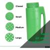imageIce Melt Salt Spreader Handheld Shaker for Lawn Seed Salt Ice Melt Deicer Shaker 2 Liter Adjustable Hole Size Handy for Lawn Seed Salt To DeiceGreen