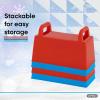 imageSnow Block Form Perforated Brick Mold  Red Sand Block Mold 11 Inch Kids Durable Outdoor Toys Winter Snow Fort Snow Castle Sand Box Beach Castle Sturdy and Well Designed By SuperioRed and Blue Brick