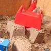 imageSnow Block Form Perforated Brick Mold  Red Sand Block Mold 11 Inch Kids Durable Outdoor Toys Winter Snow Fort Snow Castle Sand Box Beach Castle Sturdy and Well Designed By SuperioRed and Blue Brick
