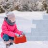 imageSnow Block Form Perforated Brick Mold  Red Sand Block Mold 11 Inch Kids Durable Outdoor Toys Winter Snow Fort Snow Castle Sand Box Beach Castle Sturdy and Well Designed By SuperioRed and Blue Brick