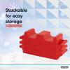 imageSnow Block Form Perforated Brick Mold  Red Sand Block Mold 11 Inch Kids Durable Outdoor Toys Winter Snow Fort Snow Castle Sand Box Beach Castle Sturdy and Well Designed By SuperioCrenellated Brick