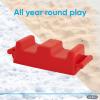 imageSnow Block Form Perforated Brick Mold  Red Sand Block Mold 11 Inch Kids Durable Outdoor Toys Winter Snow Fort Snow Castle Sand Box Beach Castle Sturdy and Well Designed By SuperioCrenellated Brick
