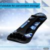 imageSuperio 2 Pack Kids Snow Scooter Ski Scooter Snowboard Snow Sled Sledge Folding Sliding Ski Snowboard with Grip HandleBlack