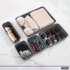 imageSuperio Decorative Plastic Desk Drawer Organizer Tray White Set of 4 Open Home Storage Bins Organizer Baskets for Organizing Closet Shelves Drawer Shelf GreyGrey
