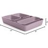imageSuperio Decorative Plastic Desk Drawer Organizer Tray White Set of 4 Open Home Storage Bins Organizer Baskets for Organizing Closet Shelves Drawer Shelf GreyLilac