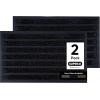 imageSuperio Front Door Mat for Entry IndoorOutdoor Rug Entryway Low Profile Heavy Duty Mat for High Traffic Area Inside Outside Home Shoe Scraper Doormat Easy to Clean 18 x 30 NaturalBlack
