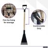 imageSuperio Ice Chipper Driveway Heavy Duty Ice Scraper Snow Removal Equipment Heavy Duty Stainless Steel Blade 7quot Ice Chopper with Wooden Handle