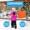 imageSuperio Kids Snow Shovel Plastic Small Shovel for Snow Removal with Wooden Handle Heavy Duty 12quot Blade Blue 2 PackBlueOrange