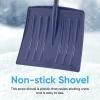 imageSuperio Kids Snow Shovel Plastic Small Shovel for Snow Removal with Wooden Handle Heavy Duty 12quot Blade Blue 2 PackNavyBlue