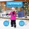 imageSuperio Kids Snow Shovel Plastic Small Shovel for Snow Removal with Wooden Handle Heavy Duty 12quot Blade Blue 2 PackNavyBlue