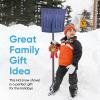 imageSuperio Kids Snow Shovel Plastic Small Shovel for Snow Removal with Wooden Handle Heavy Duty 12quot Blade Blue 2 PackOrangeNavyBlue