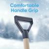 imageSuperio Kids Snow Shovel Plastic Small Shovel for Snow Removal with Wooden Handle Heavy Duty 12quot Blade Navy 1 PackMulti