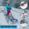 imageSuperio Kids Snow Shovel Plastic Small Shovel for Snow Removal with Wooden Handle Heavy Duty 12quot Blade Navy 1 PackMulti