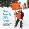 imageSuperio Kids Snow Shovel Plastic Small Shovel for Snow Removal with Wooden Handle Heavy Duty 12quot Blade Navy 1 PackMulti