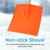 imageSuperio Kids Snow Shovel Plastic Small Shovel for Snow Removal with Wooden Handle Heavy Duty 12quot Blade Navy 1 PackOrange